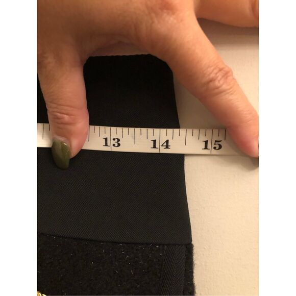 VDP Collection Mixed media tweed dress with gold accents size 42 Y2K Classic For - Picture 9 of 11